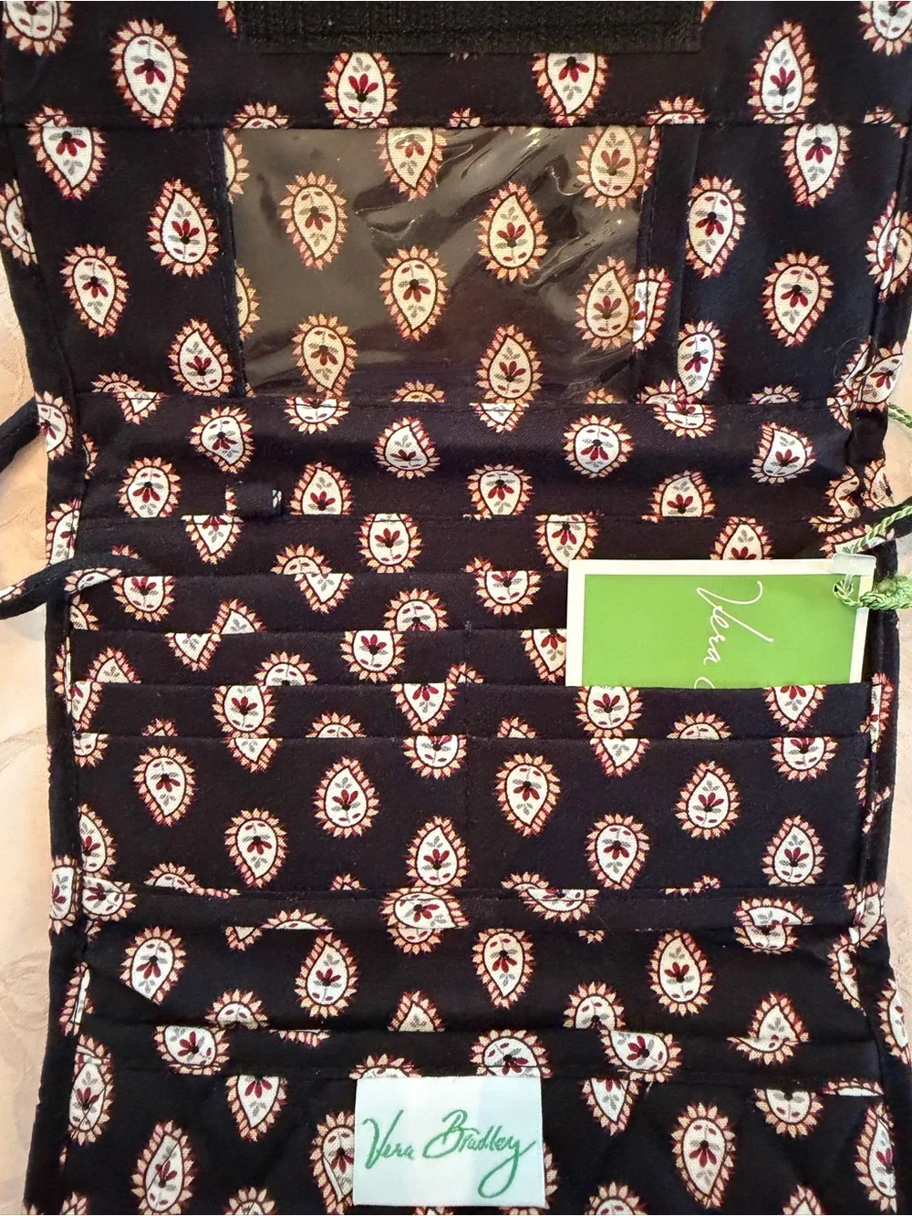 Vera Bradley Wallet with Strap Crossbody - Classic Black NWT
